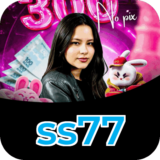 Interface do aplicativo ss77 mostrando jogos disponíveis no iOS e Android